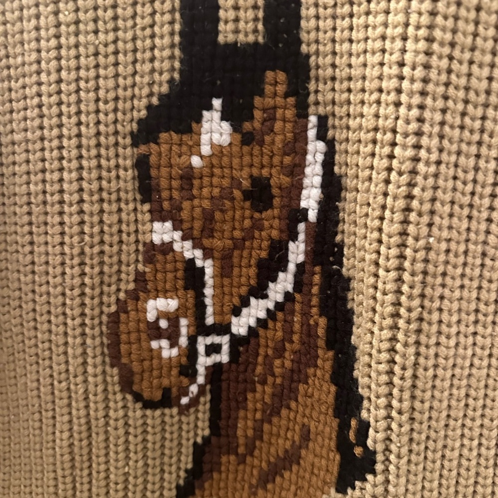 Vintage Knit Horse Sweater mens or womens - Picture 11 of 12